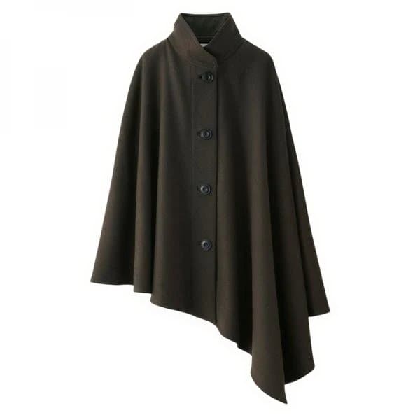 UNIQLO and LEMAIRE ウール混合ダークグリーンケープM UNIQLO