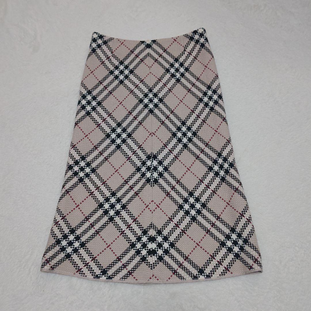 Burberry London ノバチェック柄 フレアロングスカート 36