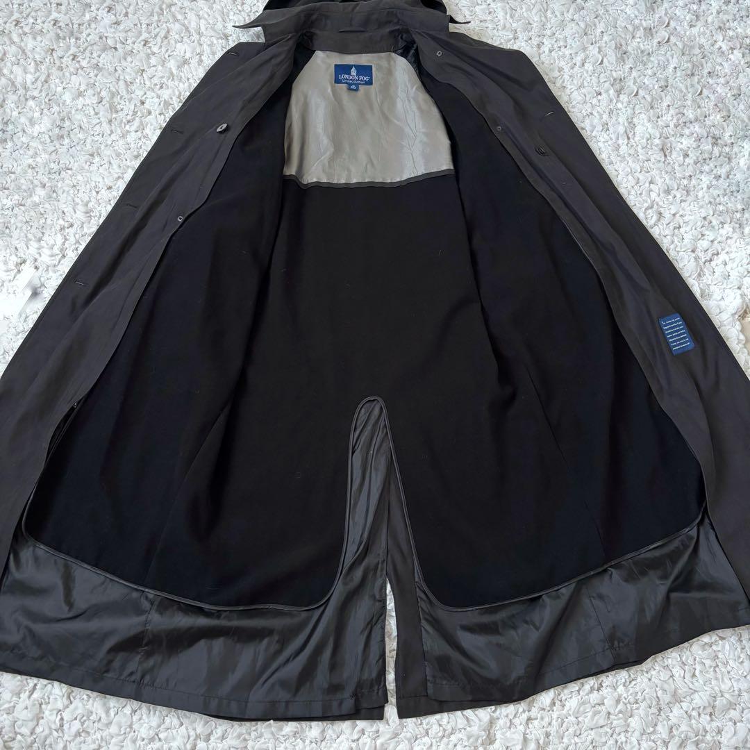 ロンドンフォグ 2way ロング トレンチコート ゆったり 黒 L