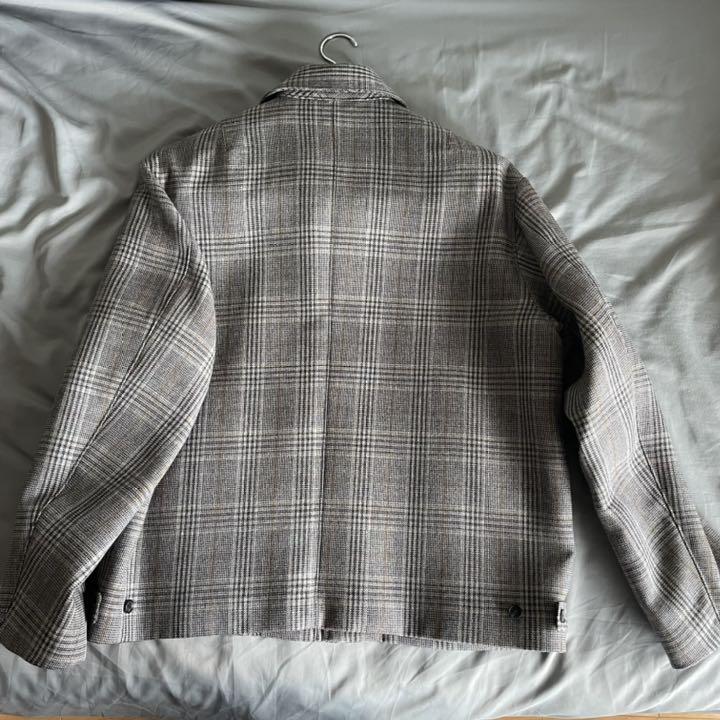 特価即納 AURALEE double face check zip blouson 4 bRumJ-m19308889238 通信販売