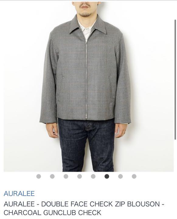 特価即納 AURALEE double face check zip blouson 4 bRumJ-m19308889238 通信販売