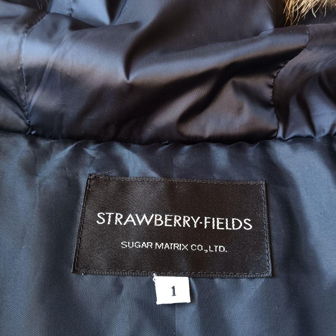 【ストロベリーフィールズ】ダウンコート ネイビー フード ファー付き 【ストロベリーフィールズ】ダウンコート ネイビー フード ファー付き