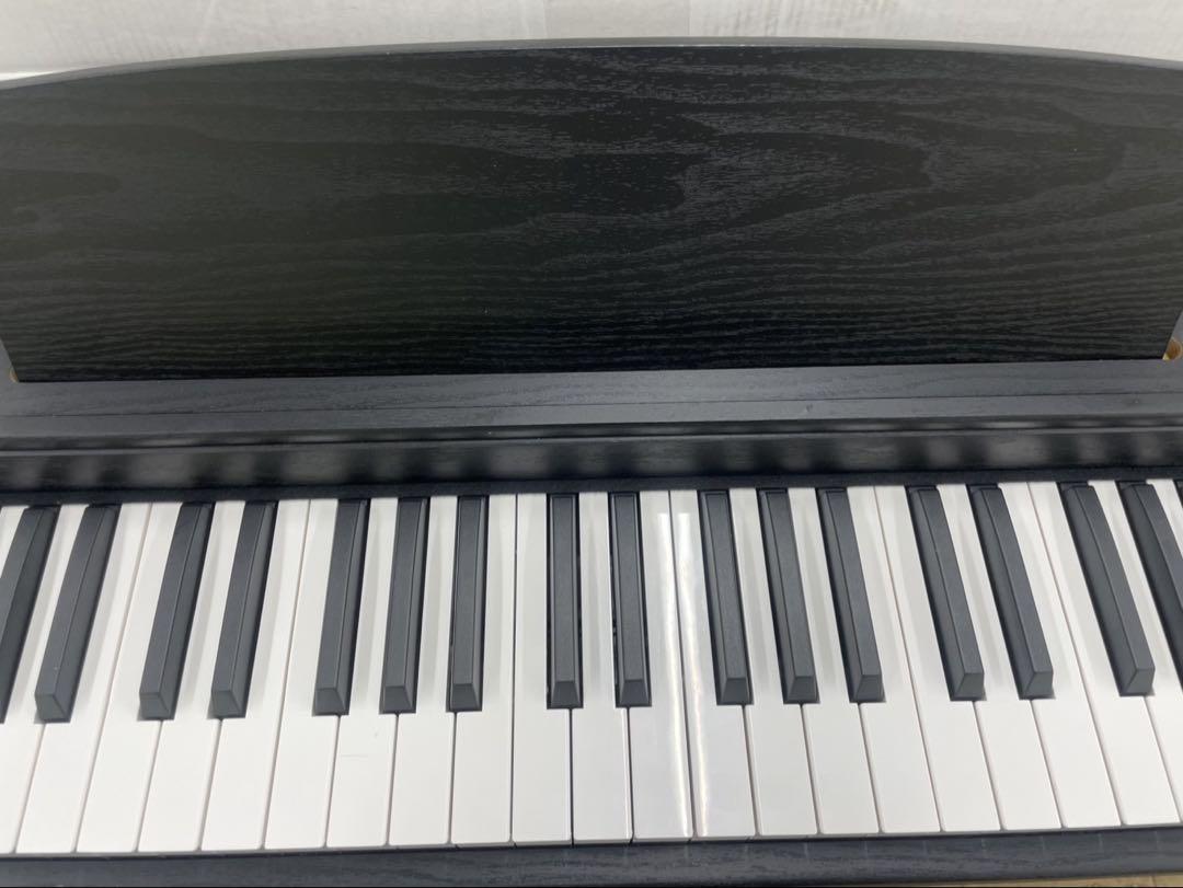 電子ピアノ 88鍵盤 木目調ボディ 給電タイプ ブラック