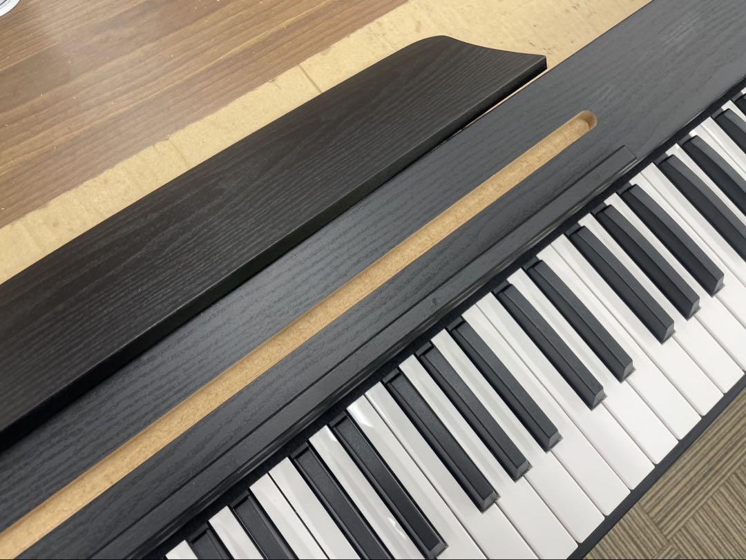 電子ピアノ 88鍵盤 木目調ボディ 給電タイプ ブラック