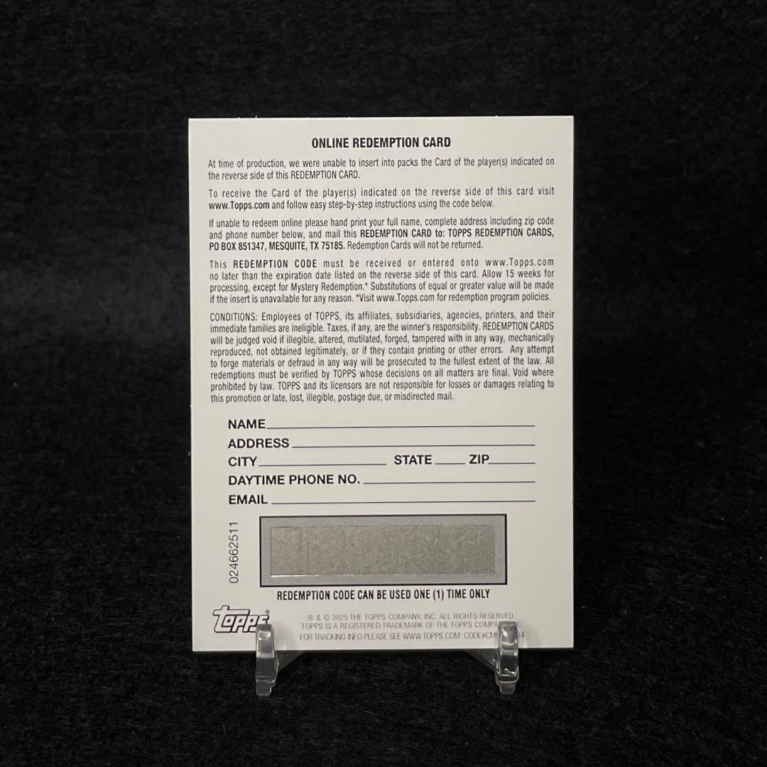 2025 Topps Chrome 佐々木朗希 リフラクター レデンプション UP786_INFO