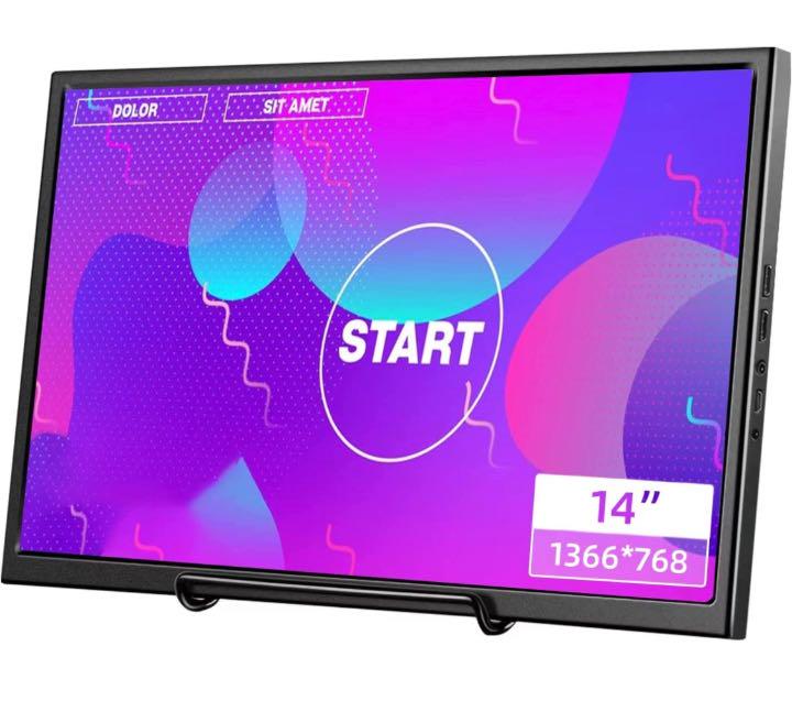 14インチ モバイルモニター ポータブルディスプレイ超狭額ベゼル