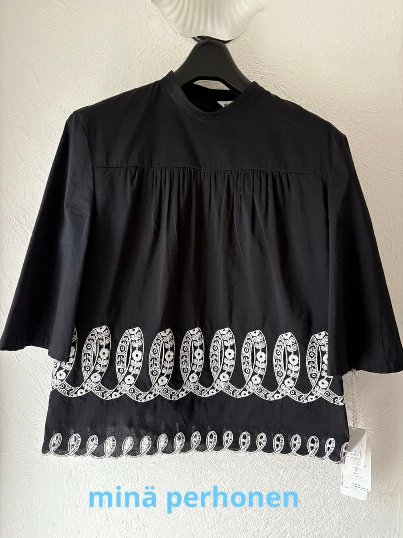 ミナペルホネン⚮̆̈ ribbon ブラウス　36 生地　ハギレ　完売