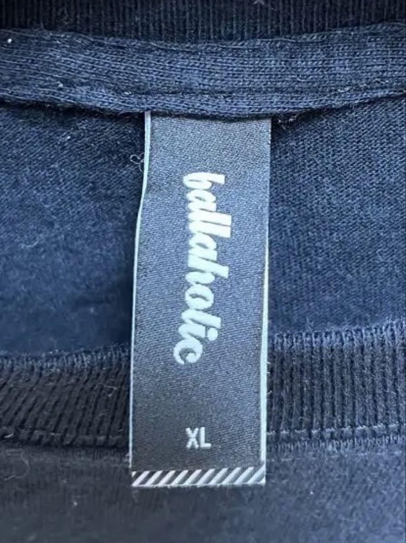ballaholic メッシュシャツ XL ブラック BALLAHOLIC 日本街頭籃球品牌黑網眼透氣運動休閒球衣【BLHL-006】