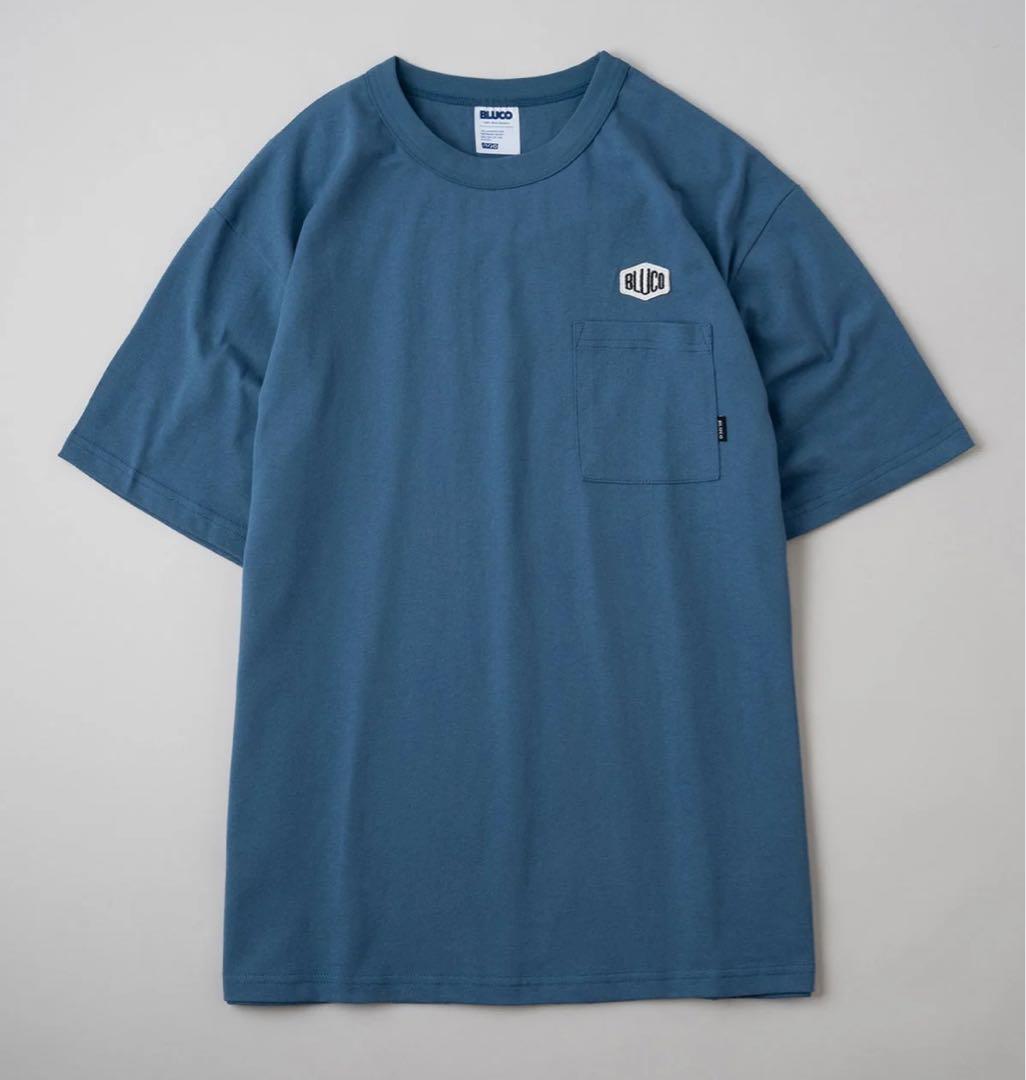 BLUCO/ブルコ POCKET TEE -HEX- スレートブルー L