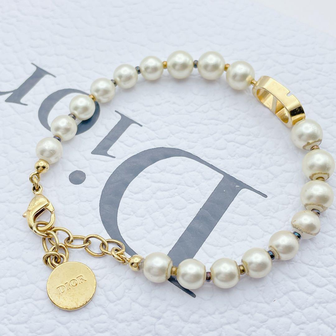 Christian Dior パール　モンテーニュ　ブレスレット　CD ゴールド