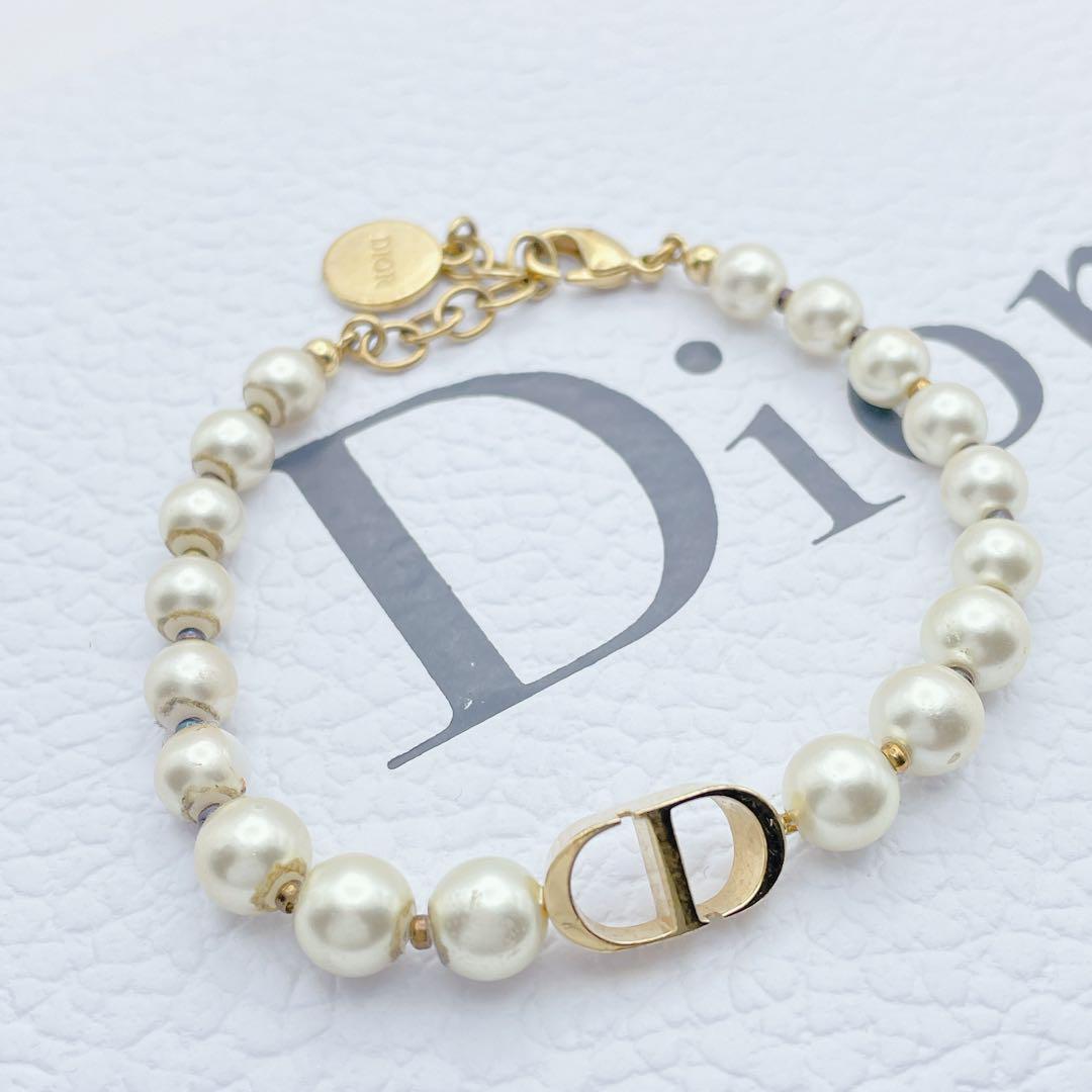 Christian Dior パール　モンテーニュ　ブレスレット　CD ゴールド