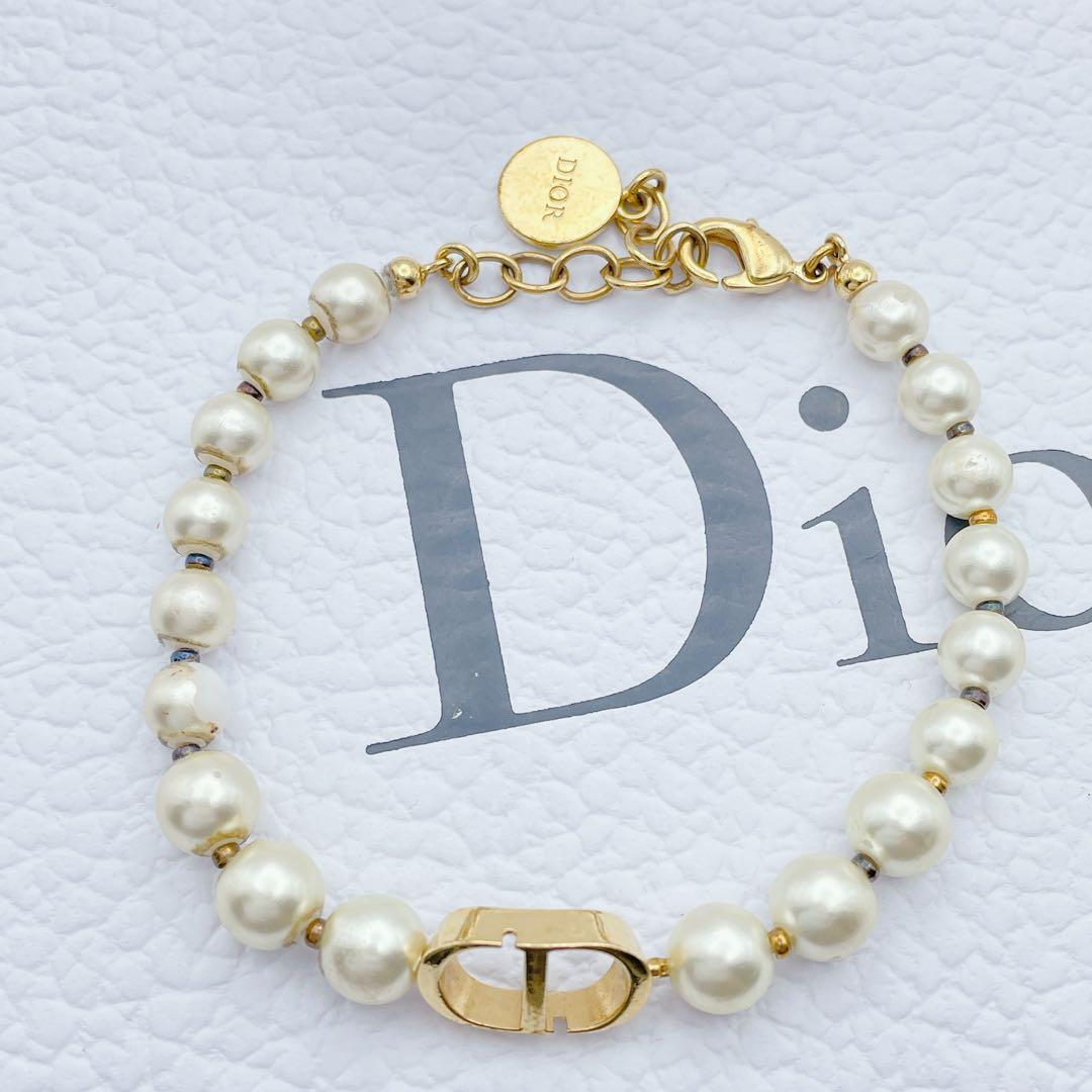 Christian Dior パール　モンテーニュ　ブレスレット　CD ゴールド