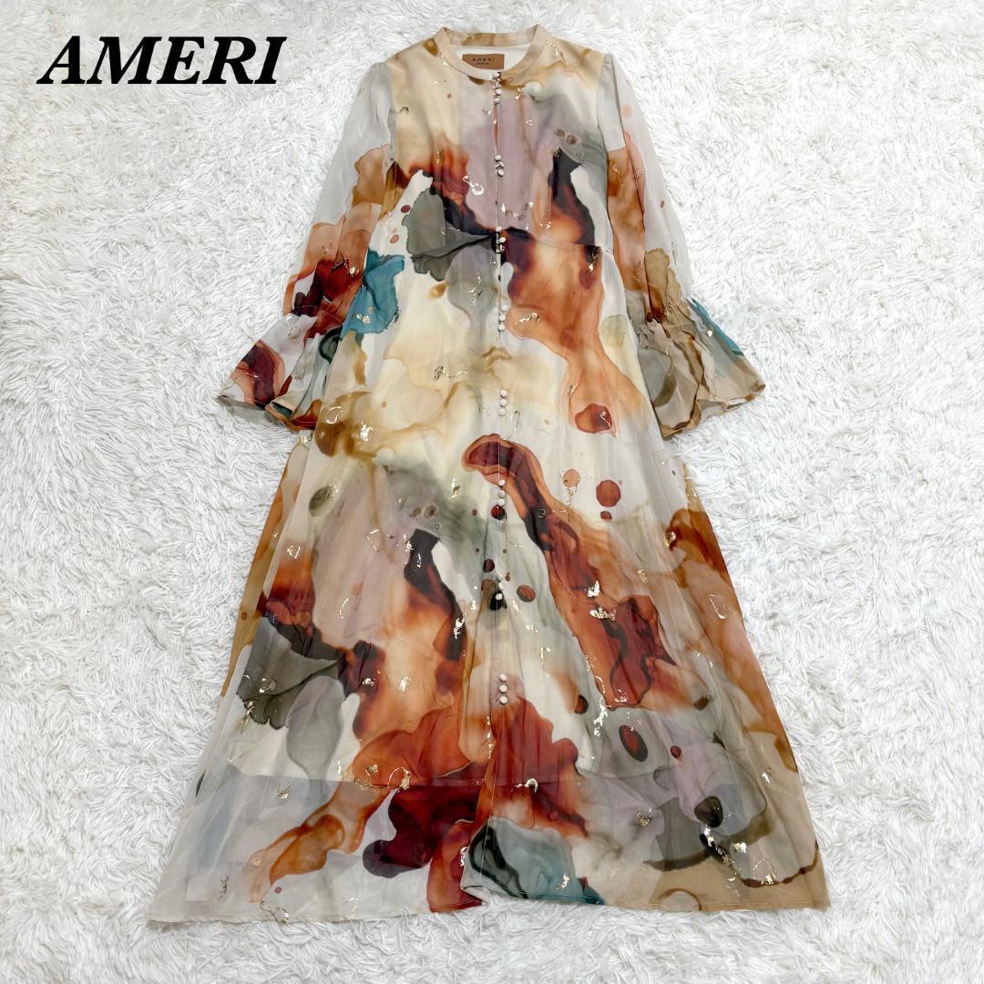 タグ付き未使用品 AMERI S ワンピース インクアート ドレス