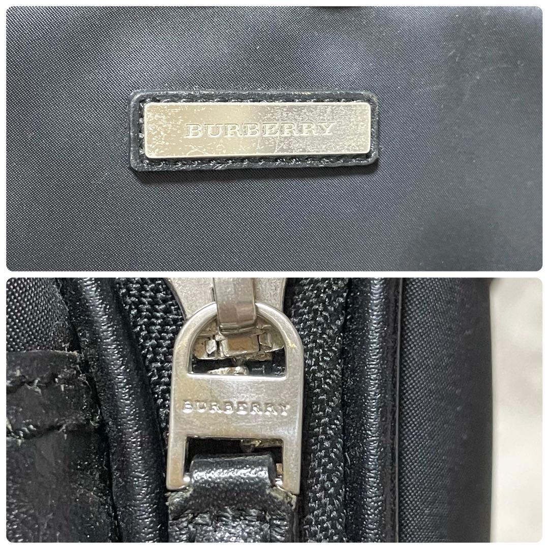 【美品】Burberry バーバリー　ショルダーバッグ　ナイロン　ブラック　2層
