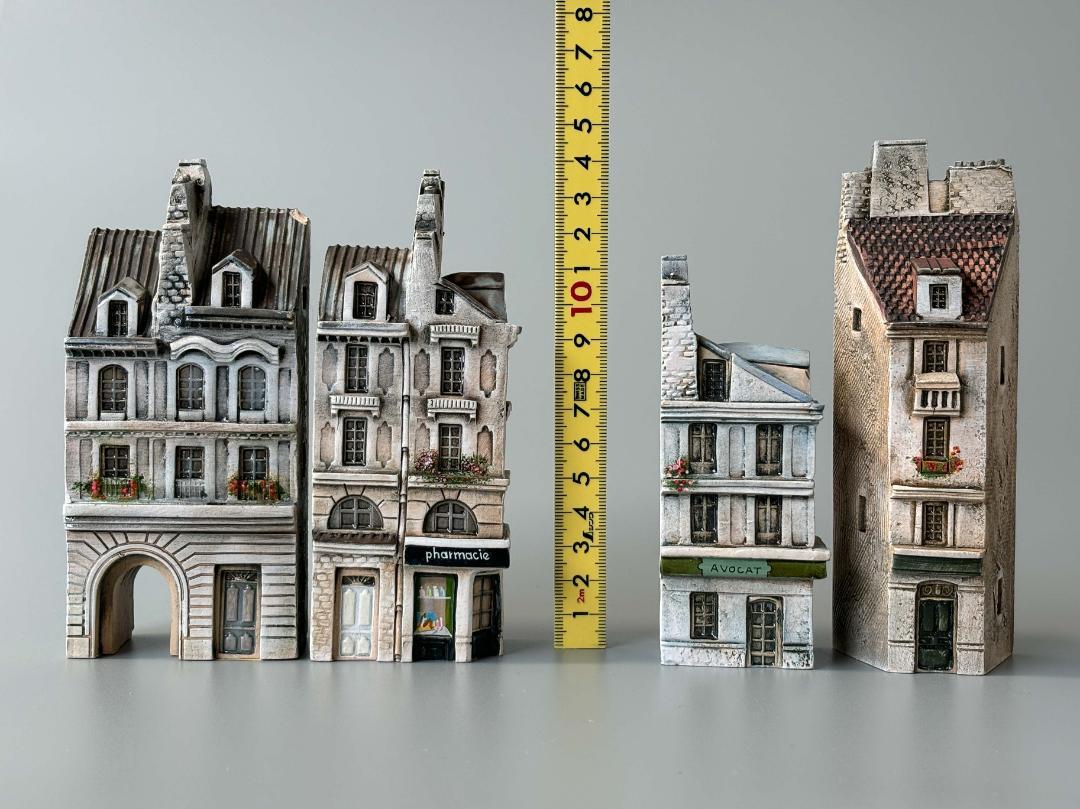 Gault France ミニチュア建物4点 パリ街並み 置物 フランス製