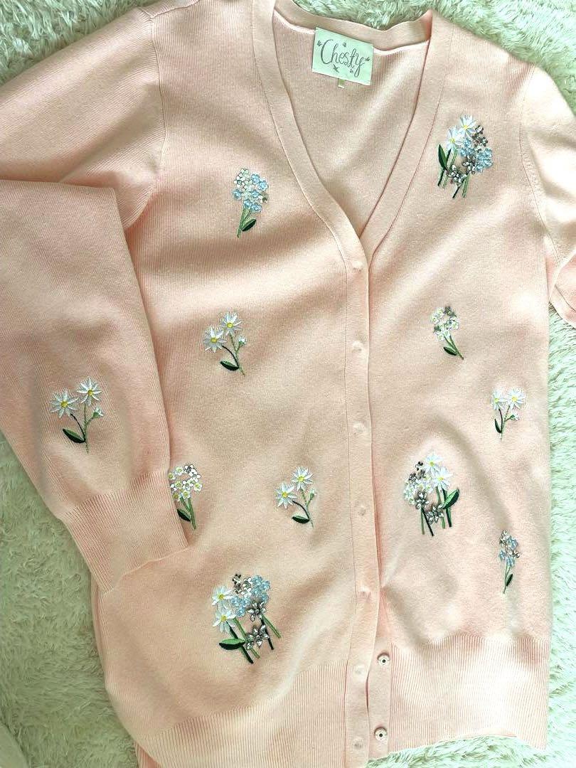 ヴィンテージ 通販Fashion - 美品チェスティChesty花刺繍 ピンク