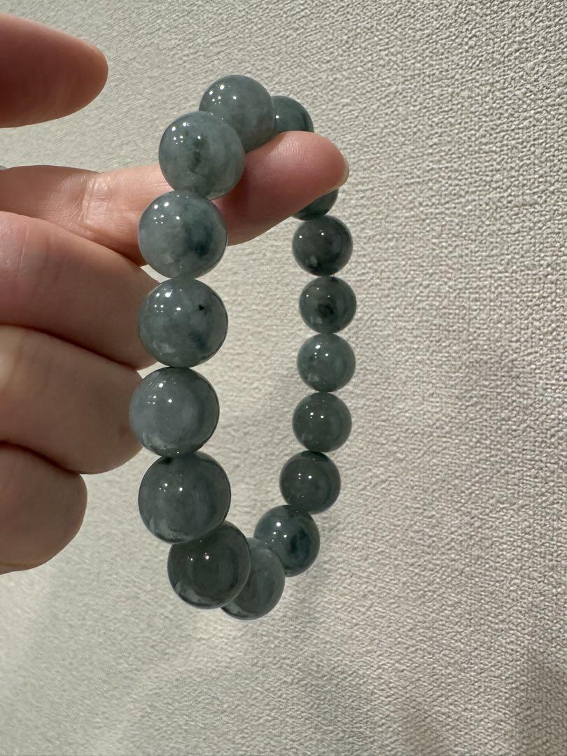 本翡翠緑青ブレスレット12mm