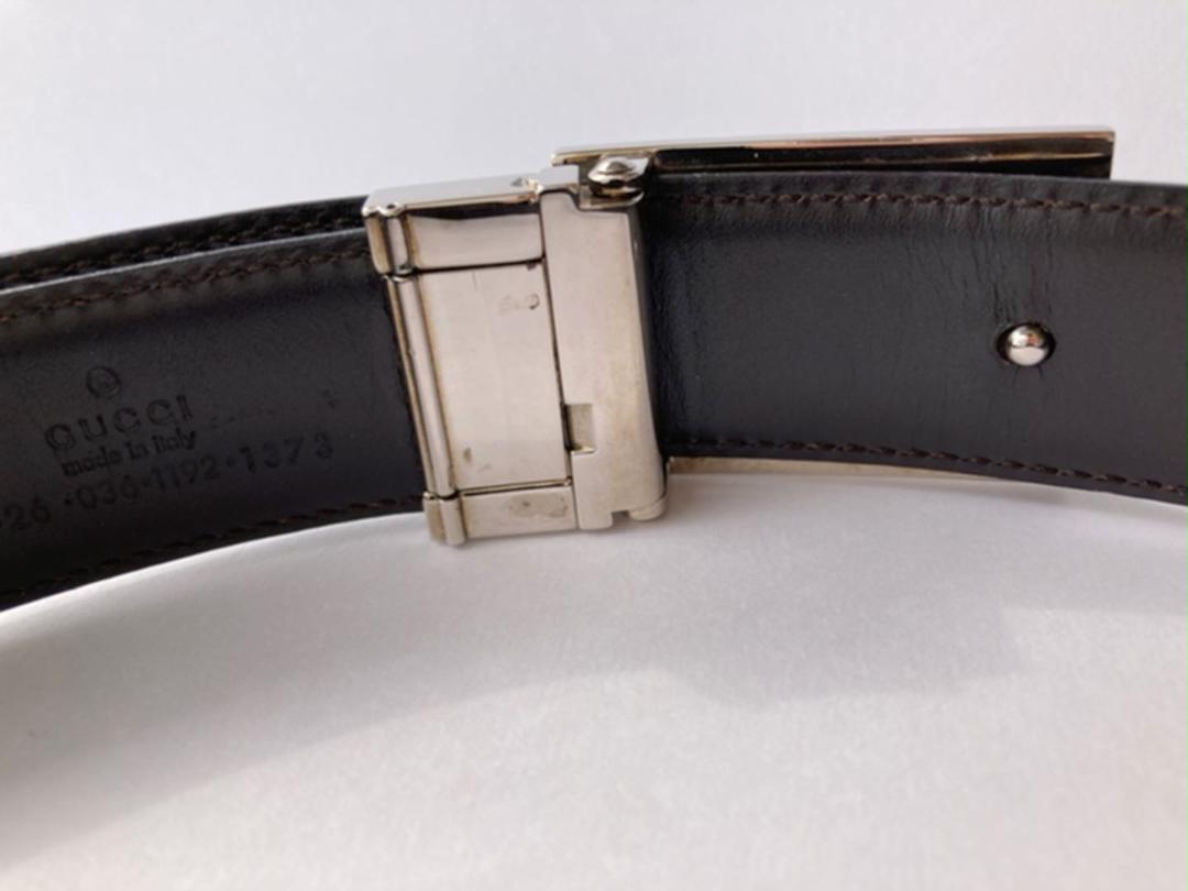 在庫あ在庫 GUCCI 本革ベルト 163lG-m19334295697 リバーシブル 大人気低価