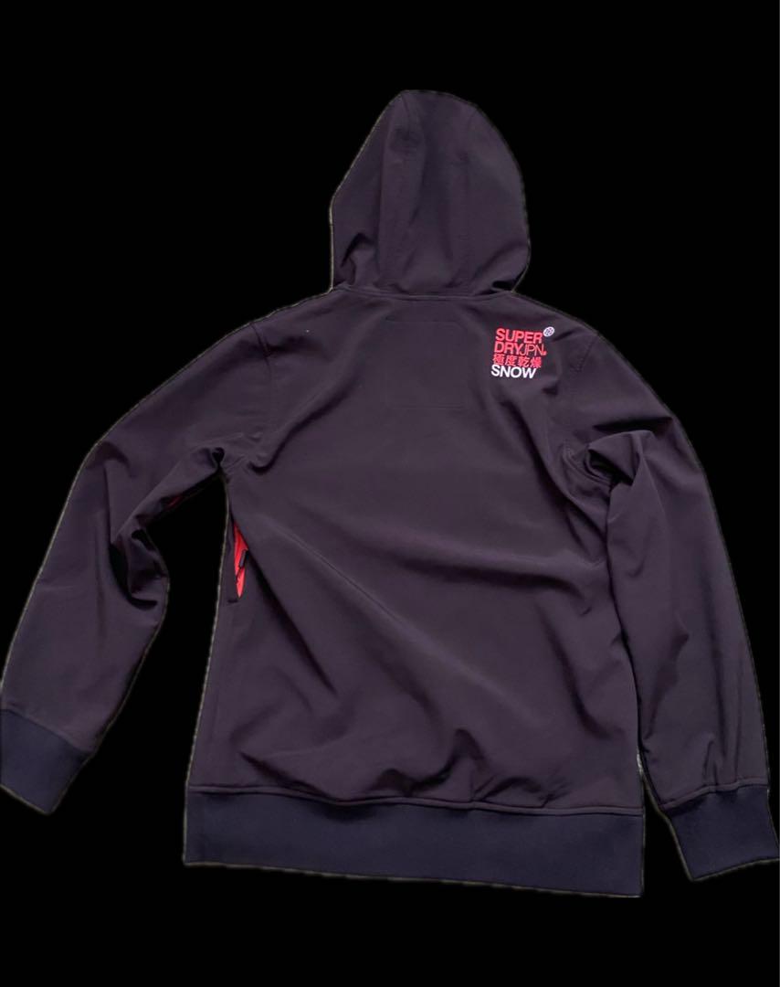 素敵な SUPERDRY 極度乾燥しなさい ブラック/レッド マウンテンパーカー ジャケット・アウター