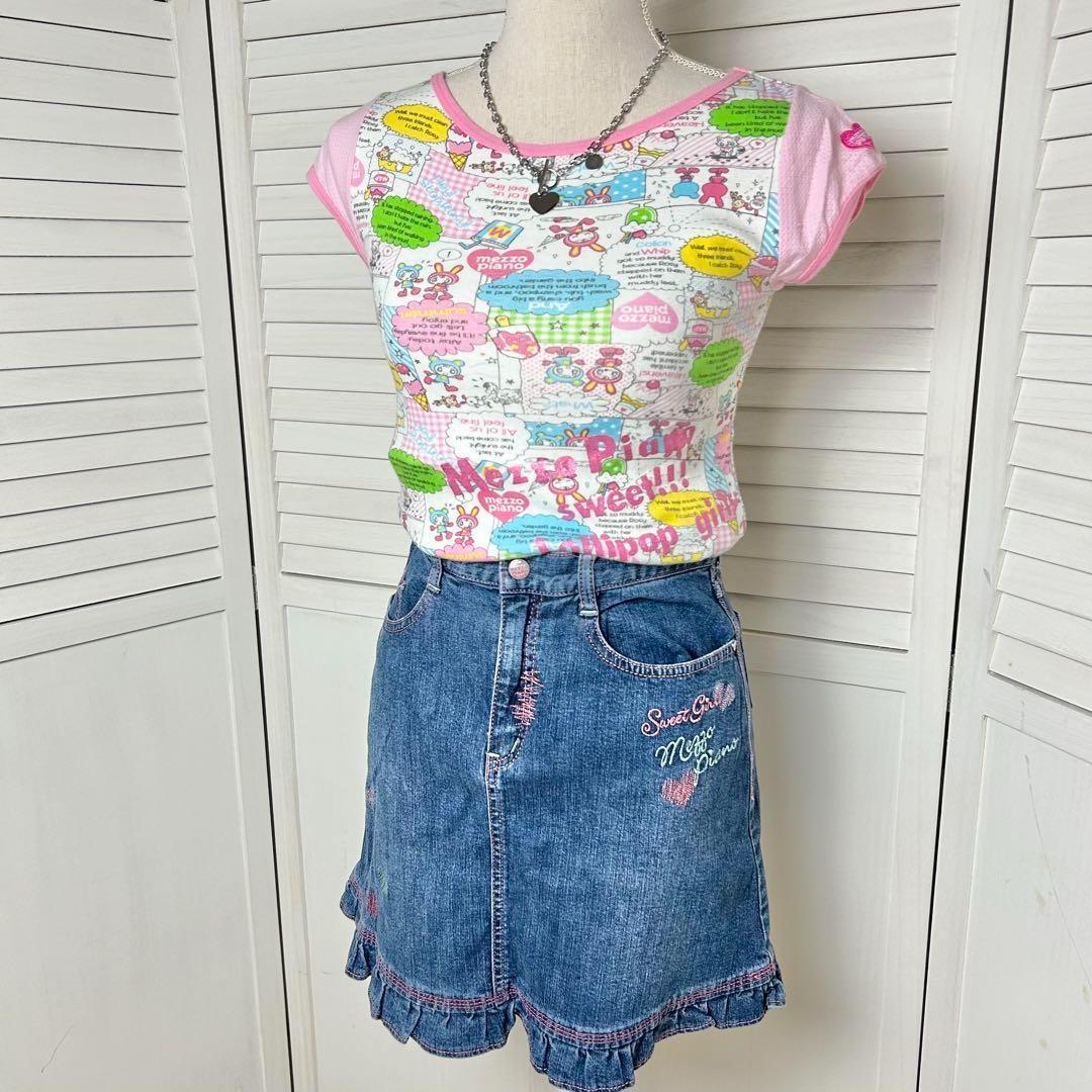 大割引 メゾピアノ Tシャツ 平成レトロ 当時 ベリエちゃん 半袖 L 160 トップス