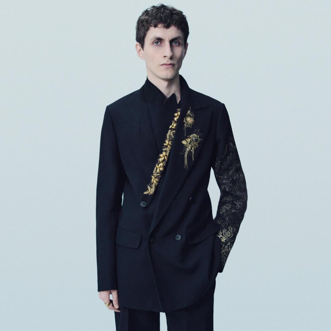 DRIES VAN NOTEN 25ss ランウェイモデル刺繍ブレザー