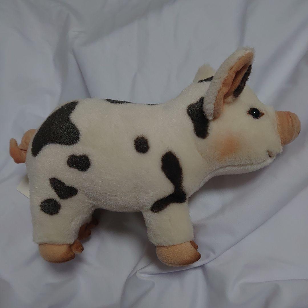 Steiff　シュタイフ　ぬいぐるみ　ミニブタ　ミニピグ　ローゼル　牛柄　子豚