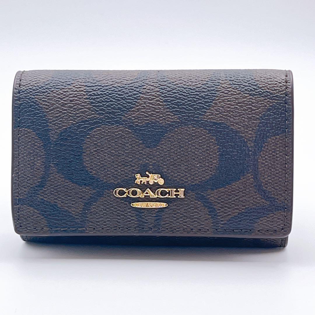 コーチ COACH メンズ キーケース キーリング 5連 シグネチャー
