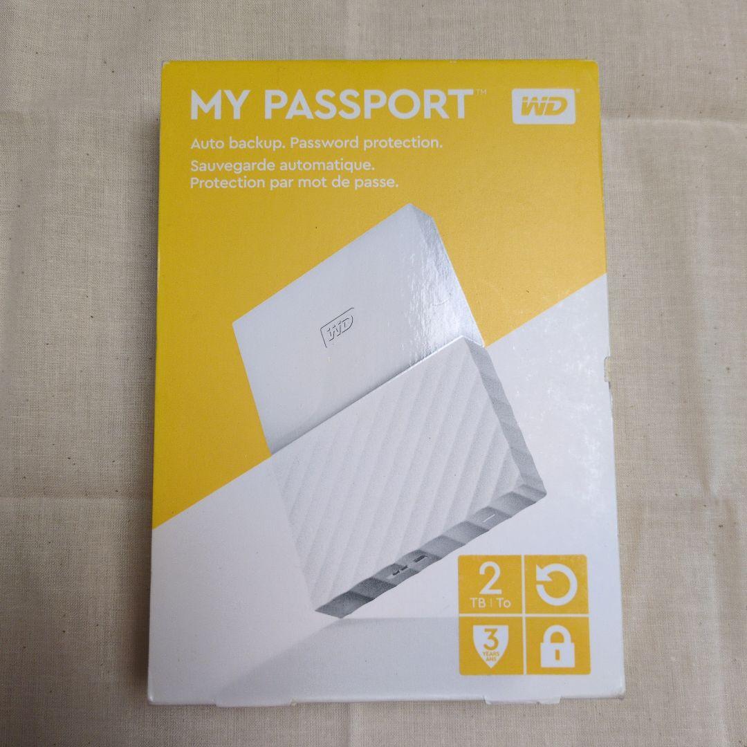 WD My Passport 外付けHDD 2TB ホワイト