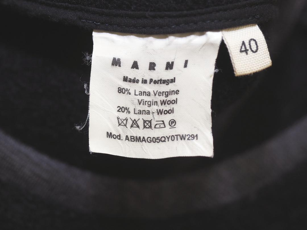 marni マルニ 09AWUネック厚手メルトンウールワンピース40 marni マルニ 09AWUネック厚手メルトンウールワンピース40