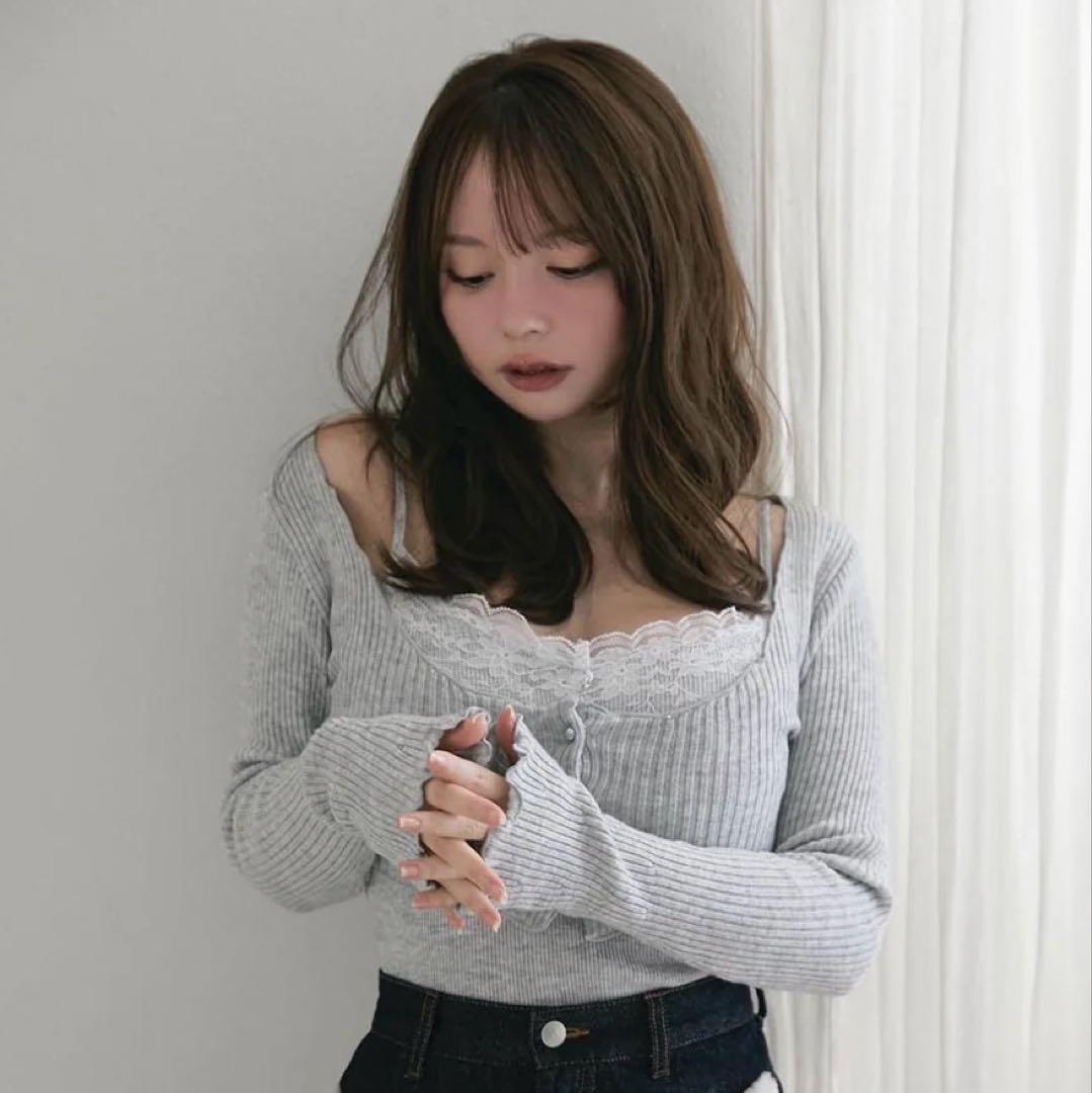 andmary Maisie lace camisole set グレー SIZE ANDMARY