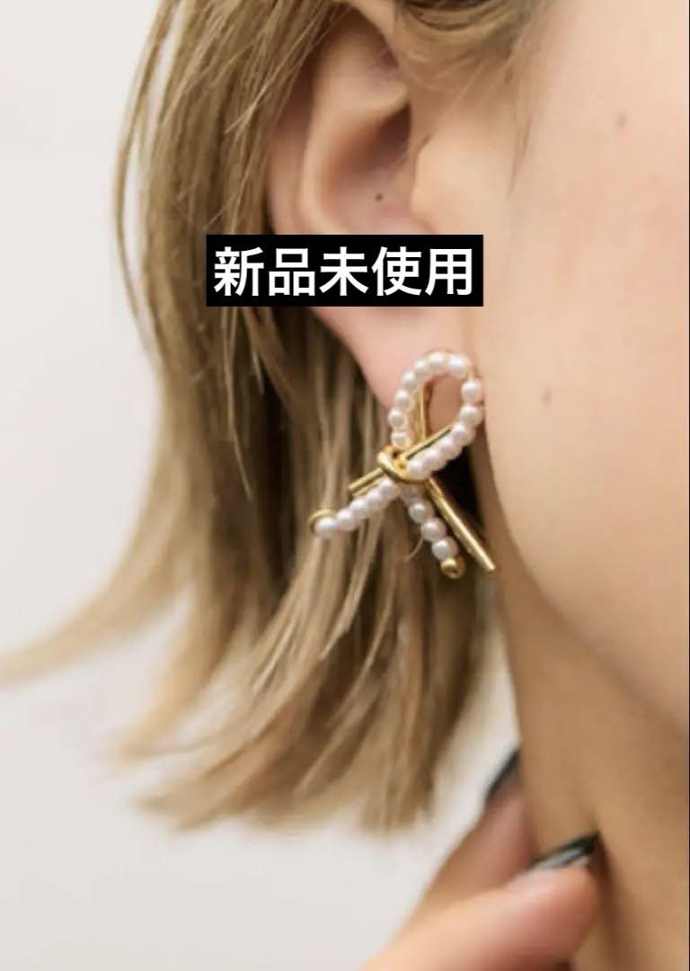 PAPILLONNER ゴールドパールイヤリング