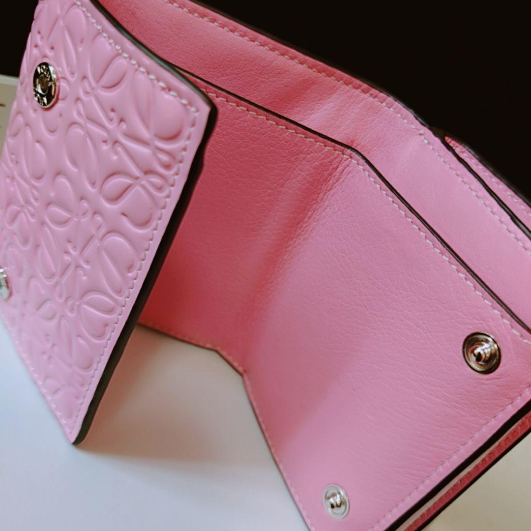 リピートグ LOEWE ウォレット 財布 三つ折 ピンク bZO90-m19347892187 ロエベ アナグラム柄 バーティカル ⇉ェネタ