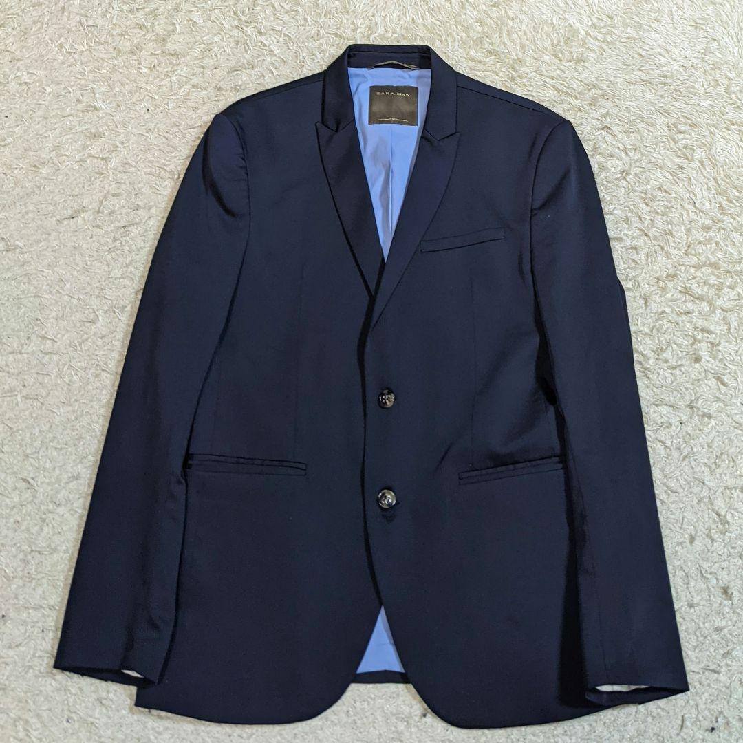 ZARA　ザラ　セットアップ　スーツ　ネイビー 大きいサイズ　3XL　4L ZARA ザラ セットアップ スーツ ネイビー 大きいサイズ 3XL 4L