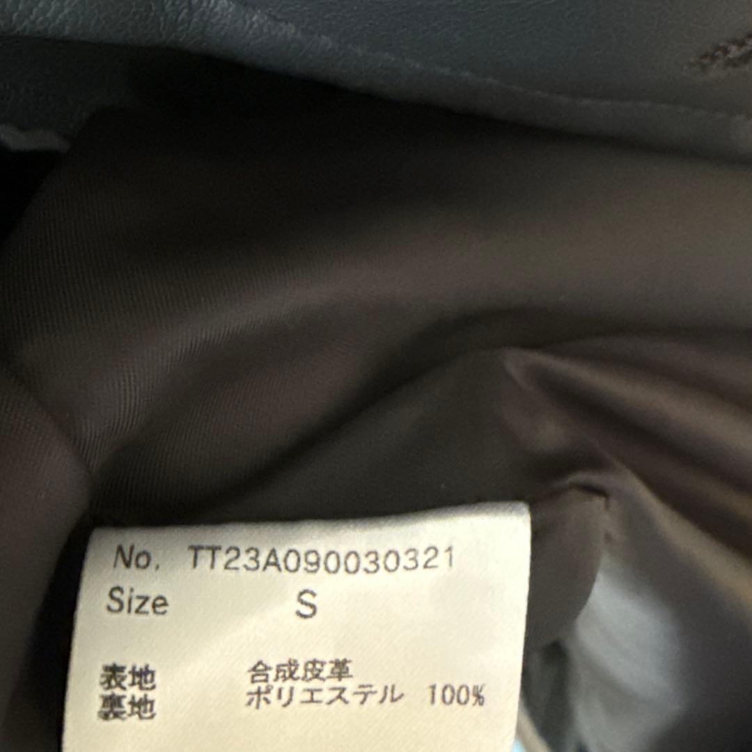 thetoe 23AWロングコート トレンチコート ブラック レザー thetoe 23AWロングコート トレンチコート ブラック レザー