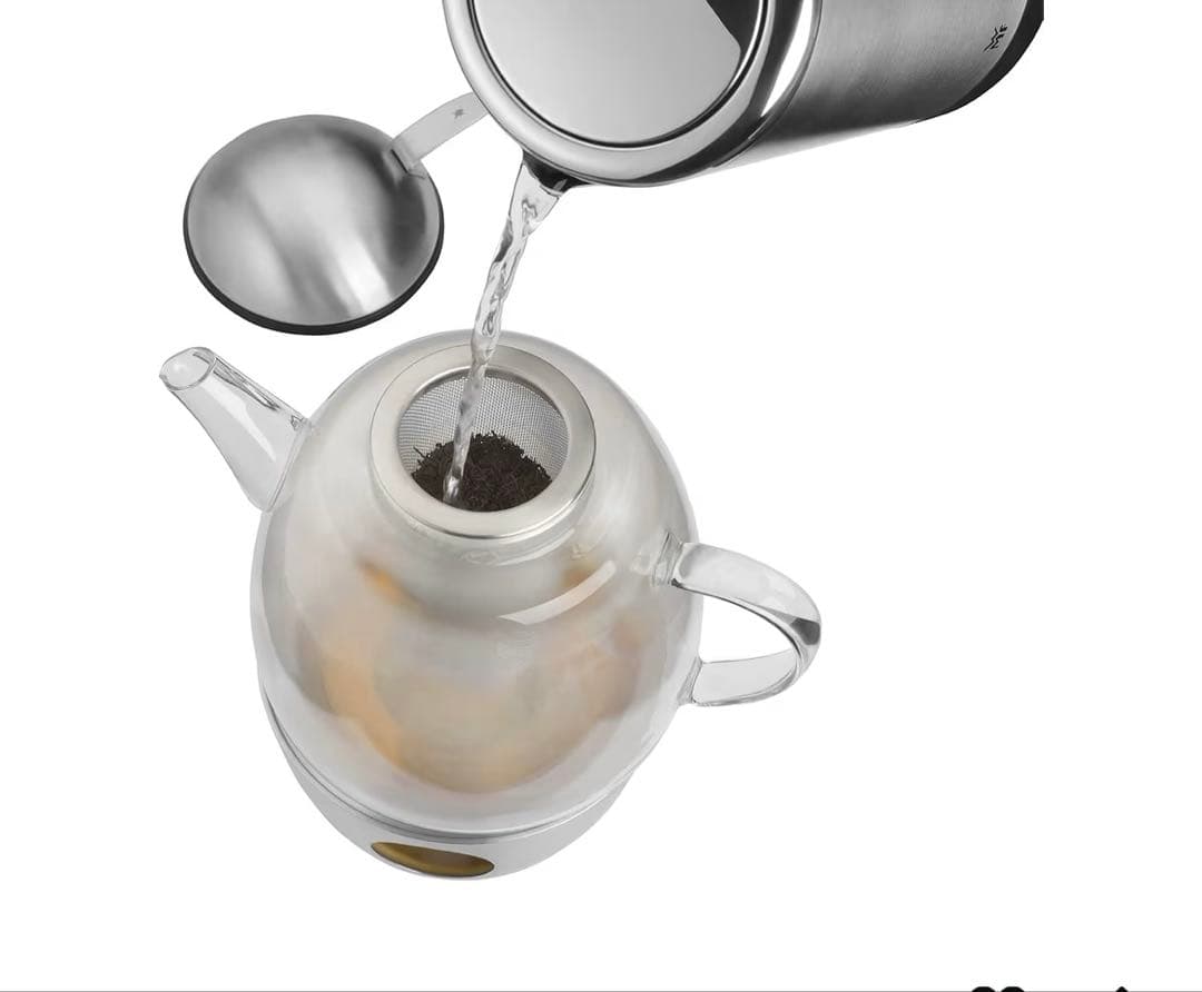 WMF ティーポット 1.0L 耐熱ガラス (ストレーナー&ウォーマー付き) WMF ティーポット 1.0L 耐熱ガラス (ストレーナー&ウォーマー付き)