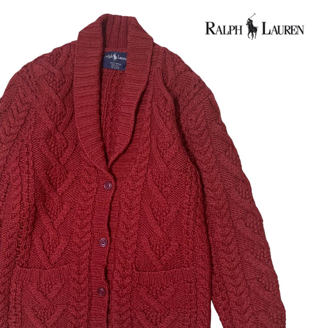 “Ralph Lauren ラルフローレン ショールカラーカーディガン”