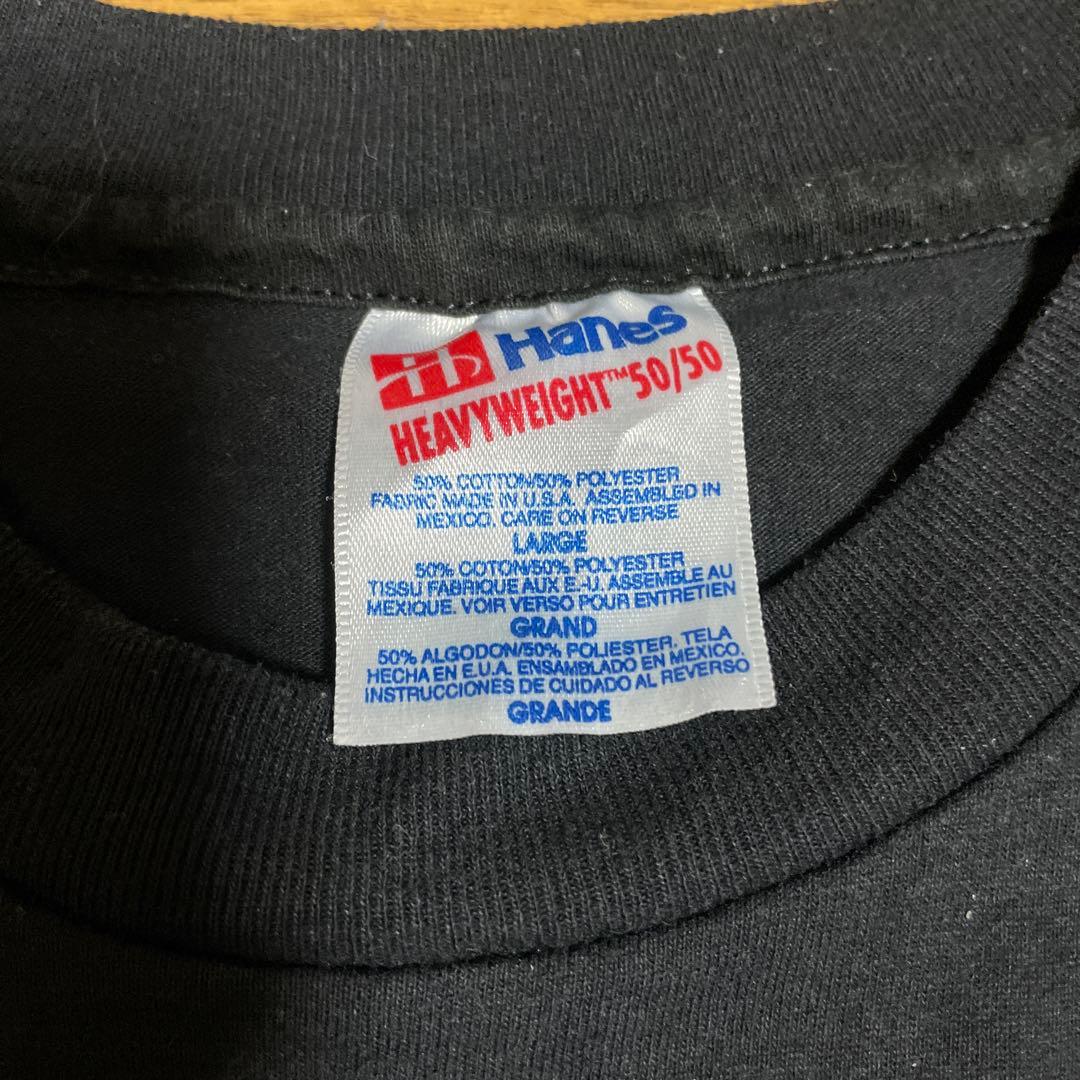 90s Hanes 無地 50/50 Tシャツ USA製 ブラック goffa
