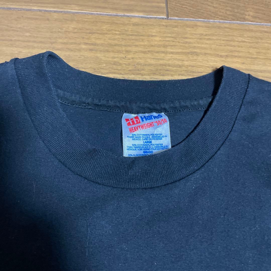 90s Hanes 無地 50/50 Tシャツ USA製 ブラック goffa