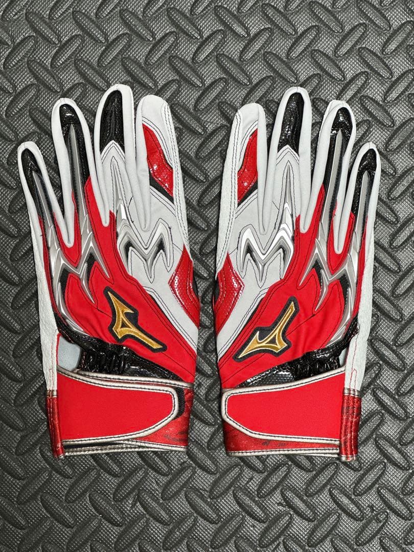 新品 ミズノプロ バッティンググローブ 打撃用 手袋 グラブ 25cm レッド
