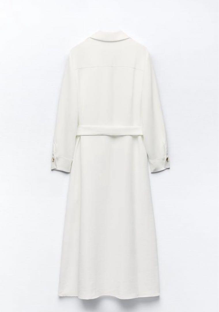ZARA 新品 完売品 ミディ丈シャツワンピース - メルカリ