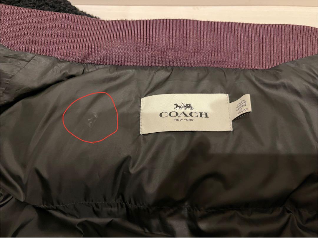 COACH/ダウンコート/S/ポリエステル/BRD/無地/F34128 レディース