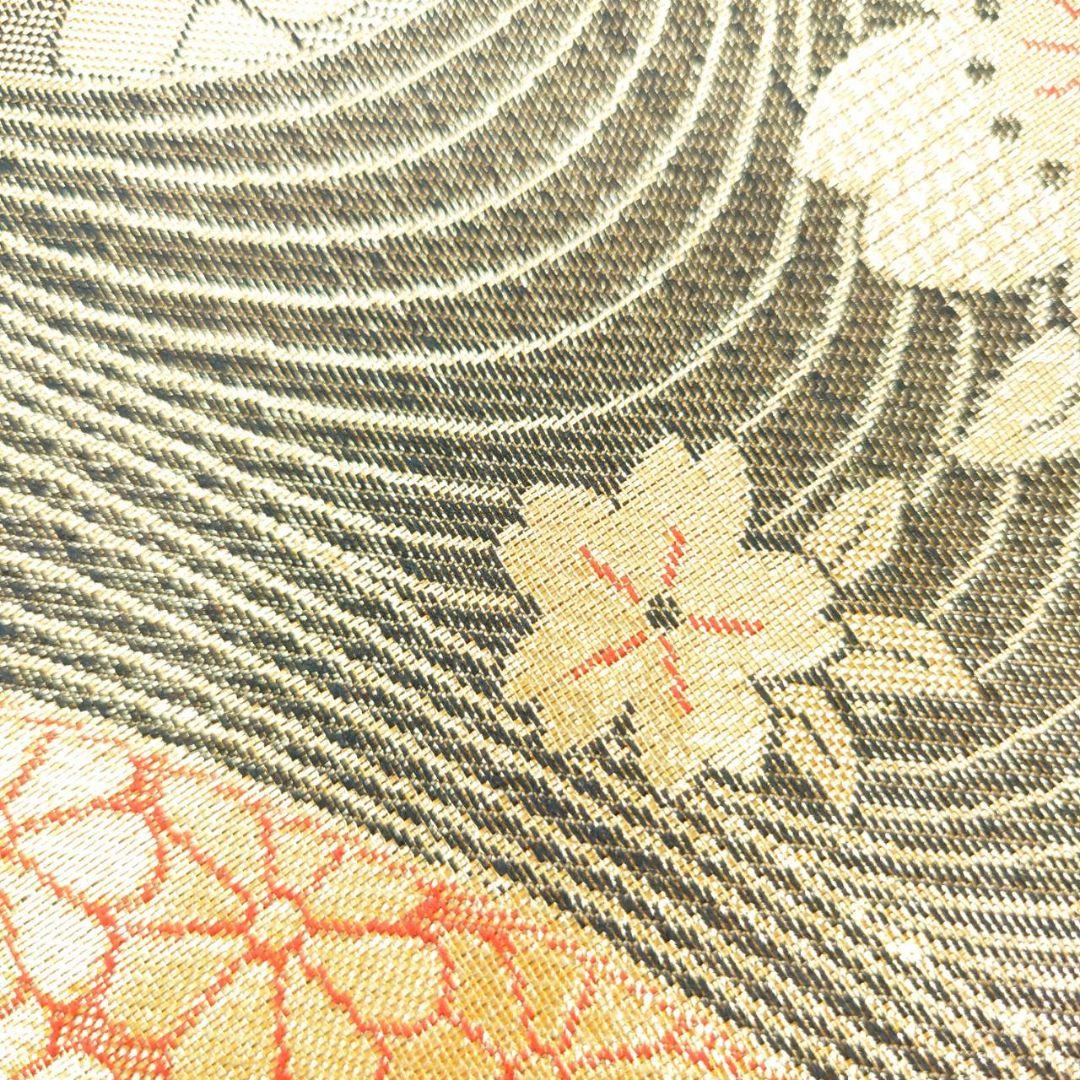 袋帯 流水 桜 菊 花々 全通 24M105f