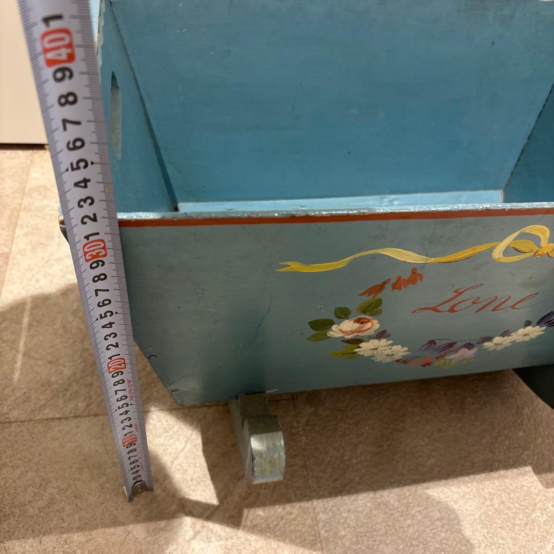 デンマーク　アンティークバスケット(木製)