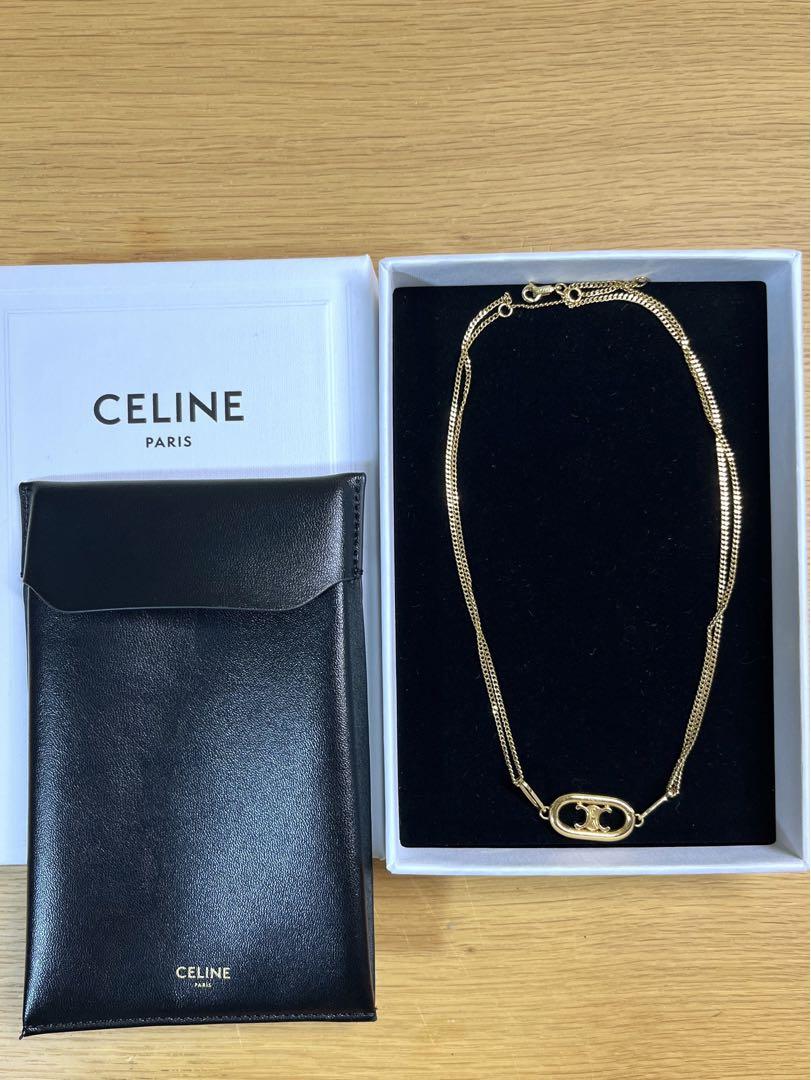 CELINE トリオンフ ネックレス ゴールド ブラス