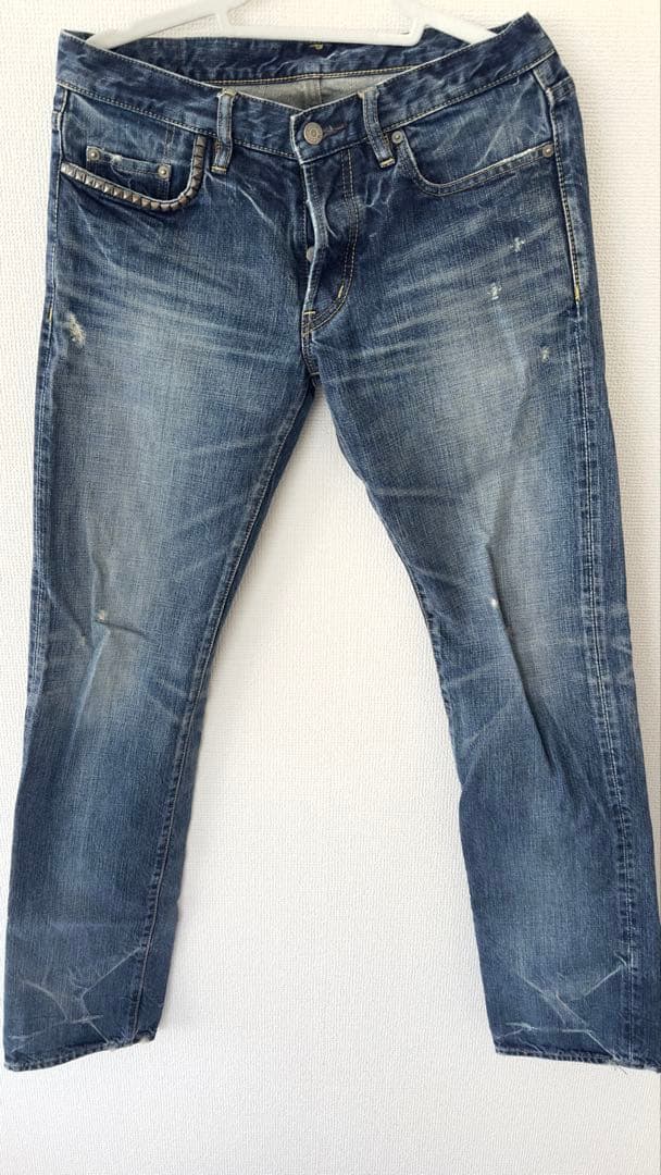 ヒステリックグラマー　スタッズヴィンテージ加工　デニムパンツ　W32