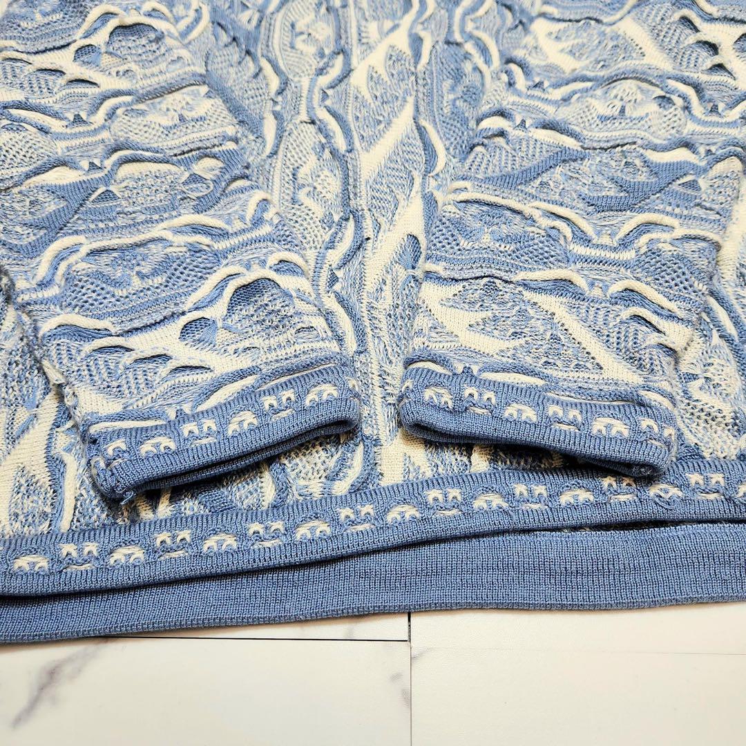 美品 希少 2XL COOGI クージー 3D ニット 立体 編み込み 美配色