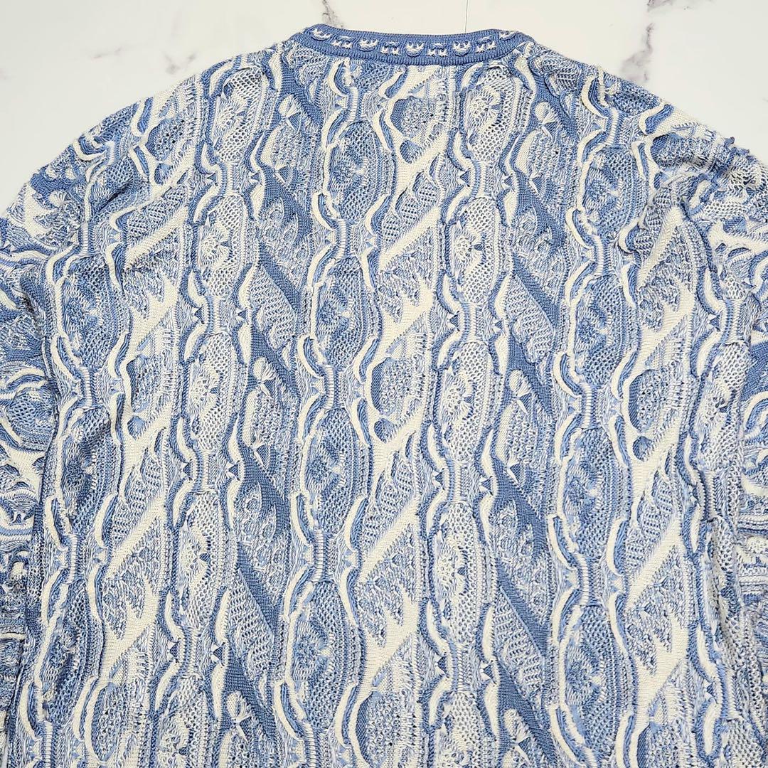 美品 希少 2XL COOGI クージー 3D ニット 立体 編み込み 美配色
