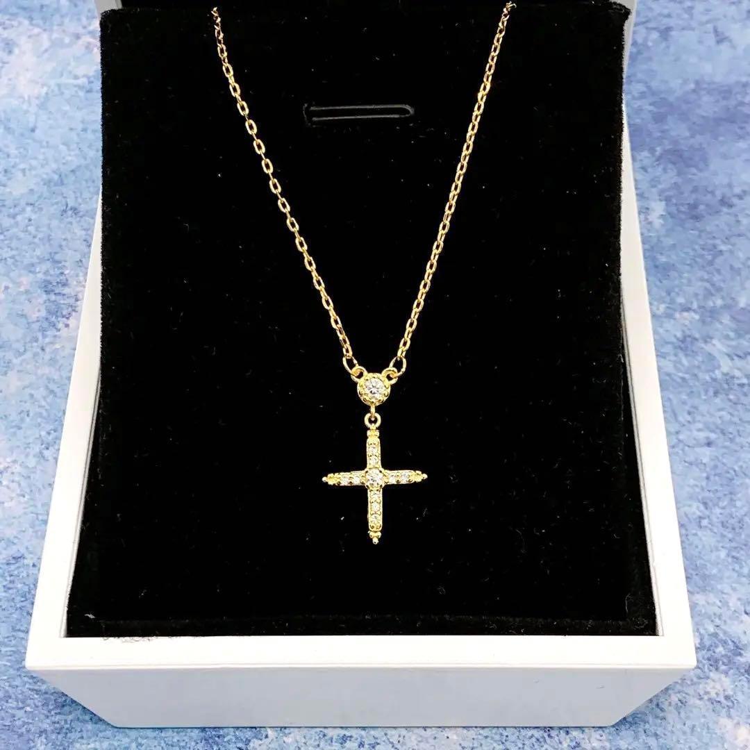オープンセール 福袋 十字架】クロス ダイヤ ゴールド【新品 K18コート CZ ネックレス アクセサリー