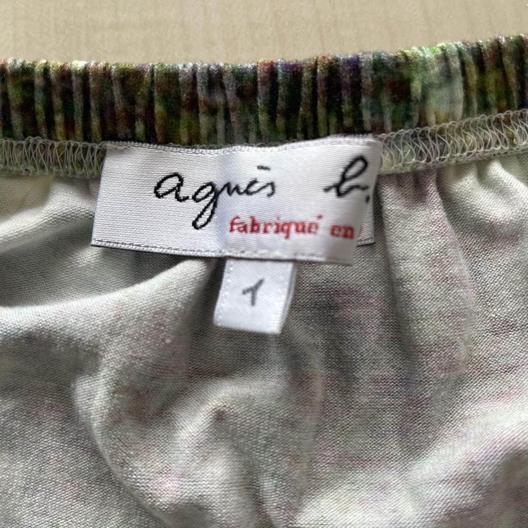 agnès b. 花柄 膝丈スカート サイズ1