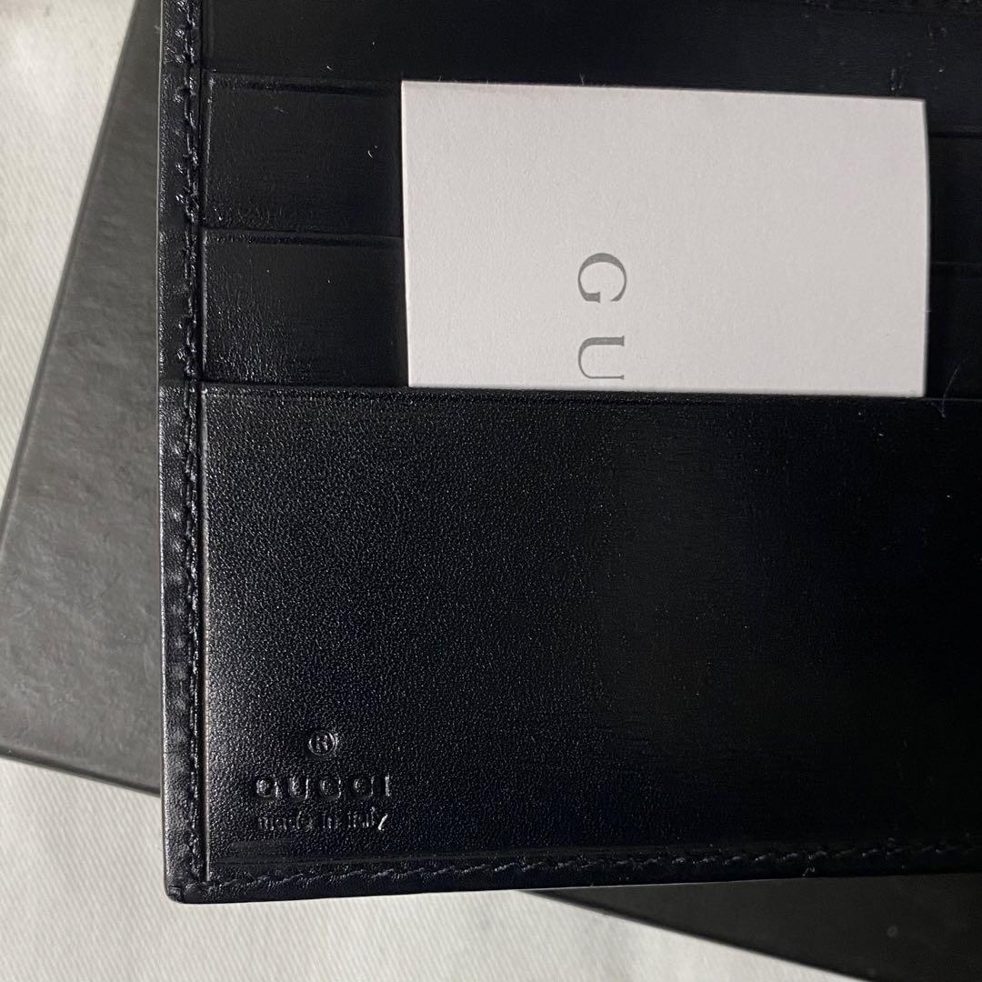 新品 グッチ【GUCCI】メンズ 小銭入れ付き 二つ折り財布 即発送